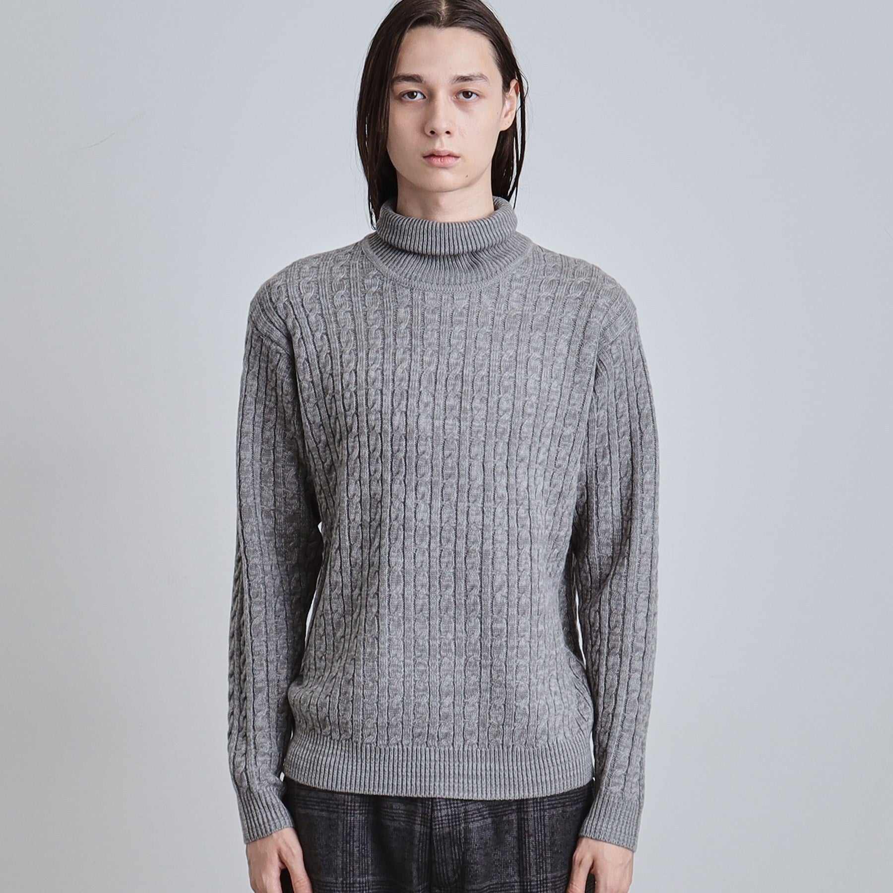 ティーケー タケオ キクチ tk.TAKEO KIKUCHI ケーブルタートルニット （ブラウン(044)） ブラウン(044)