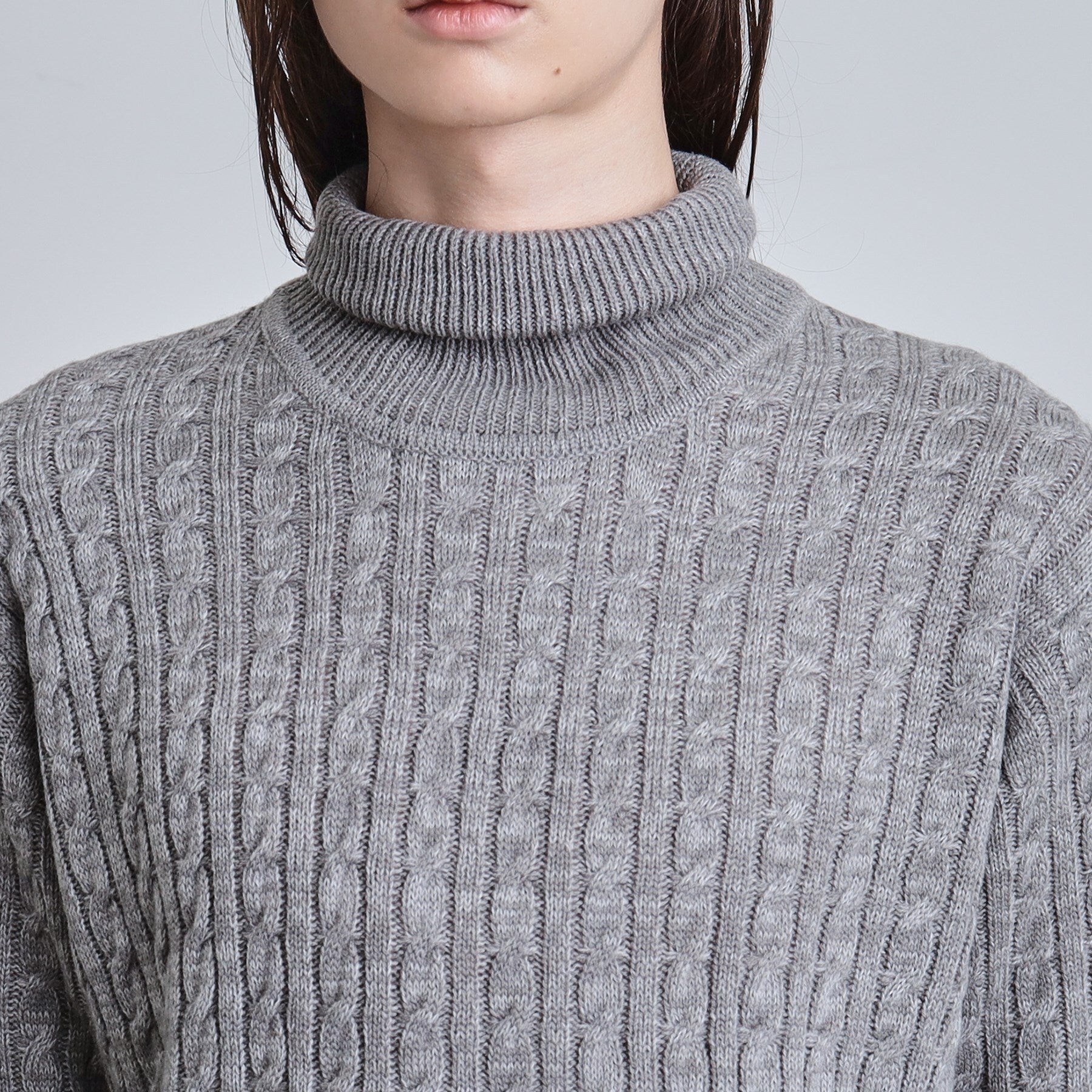 ティーケー タケオ キクチ tk.TAKEO KIKUCHI ケーブルタートルニット （ブラウン(044)） ブラウン(044)