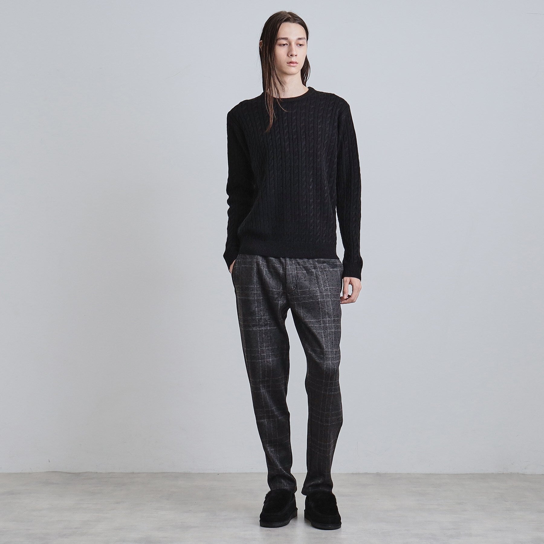 ティーケー タケオ キクチ tk.TAKEO KIKUCHI ケーブルクルーネックニット （オフホワイト(003)） オフホワイト(003)