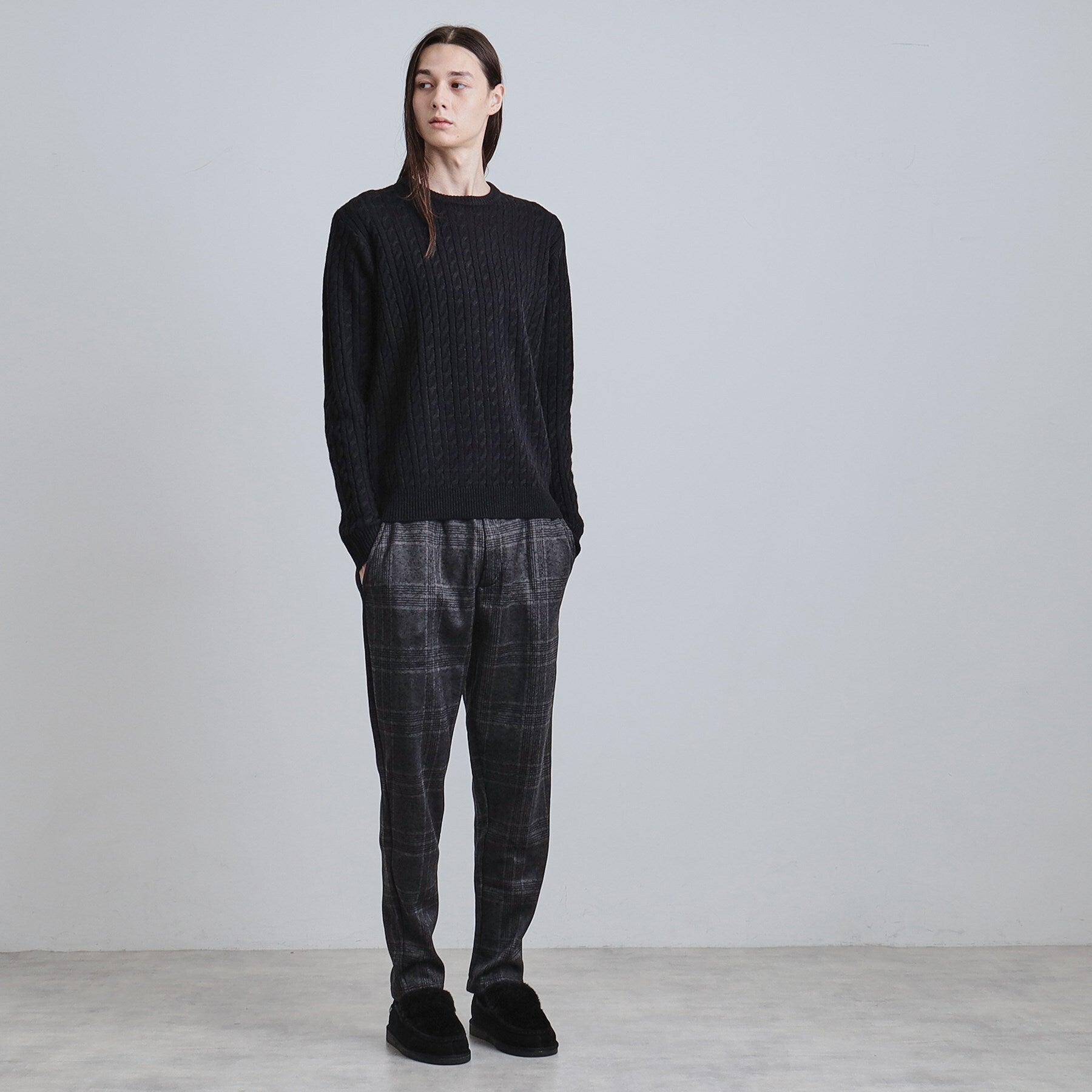 ティーケー タケオ キクチ tk.TAKEO KIKUCHI ケーブルクルーネックニット （オフホワイト(003)） オフホワイト(003)