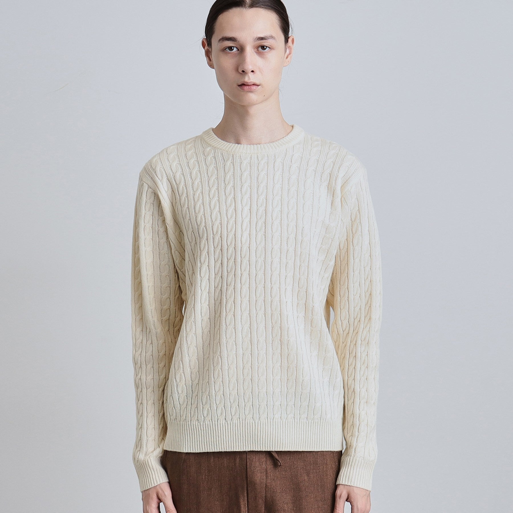 ティーケー タケオ キクチ tk.TAKEO KIKUCHI ケーブルクルーネックニット （オフホワイト(003)） オフホワイト(003)