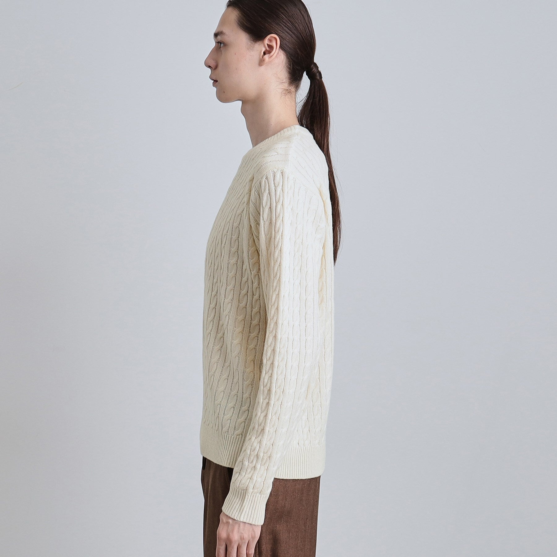 ティーケー タケオ キクチ tk.TAKEO KIKUCHI ケーブルクルーネックニット （オフホワイト(003)） オフホワイト(003)