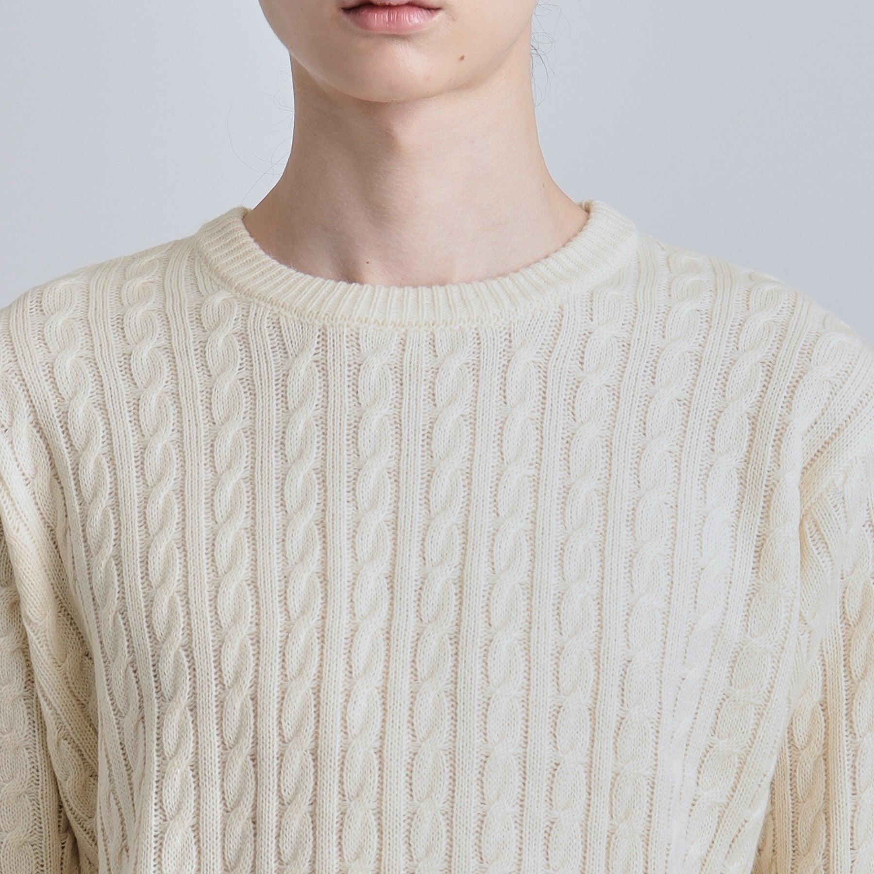 ティーケー タケオ キクチ tk.TAKEO KIKUCHI ケーブルクルーネックニット （オフホワイト(003)） オフホワイト(003)