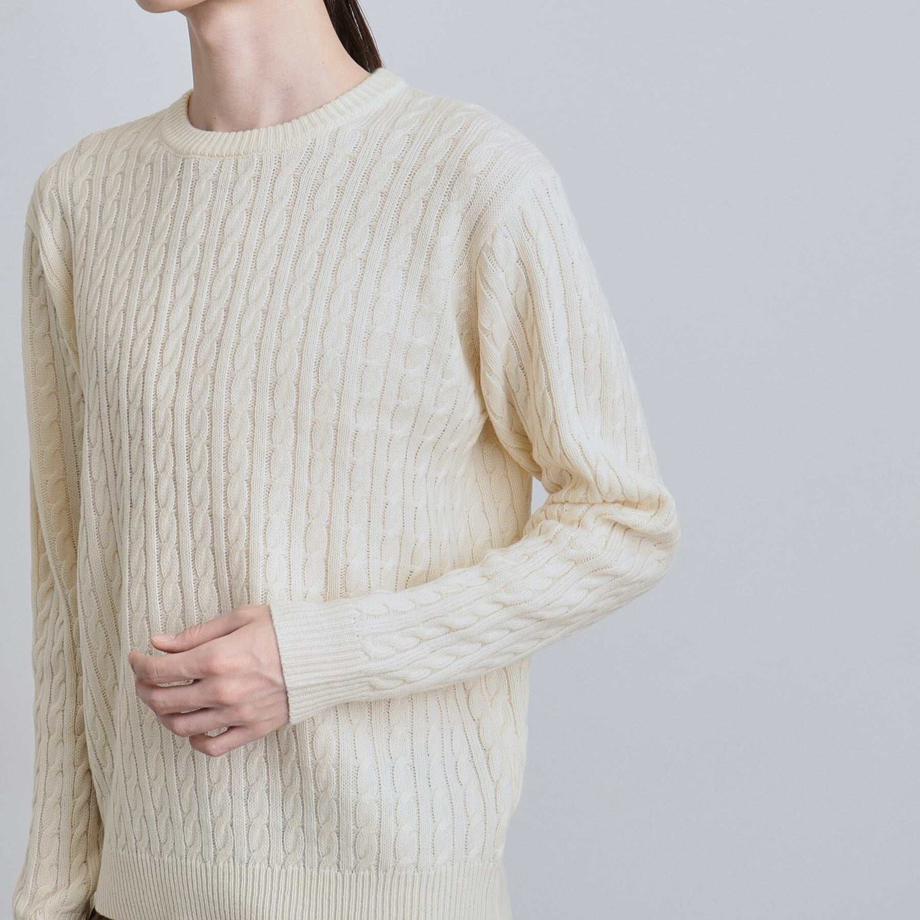 ティーケー タケオ キクチ tk.TAKEO KIKUCHI ケーブルクルーネックニット （オフホワイト(003)） オフホワイト(003)