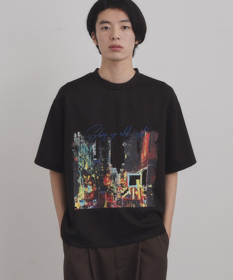 ティーケー タケオ キクチ tk.TAKEO KIKUCHI ブラシ刺繍半袖Tシャツ （ブラック(019)） ブラック(019)
