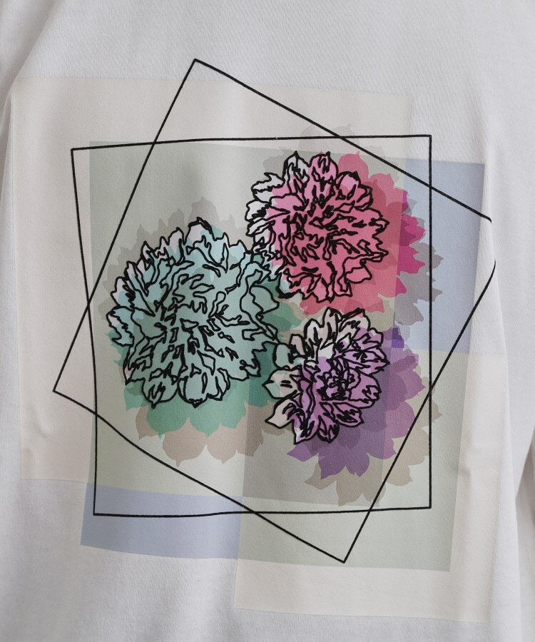 ティーケー タケオ キクチ tk.TAKEO KIKUCHI フラワープリントTシャツ （ブラック(019)） ブラック(019)