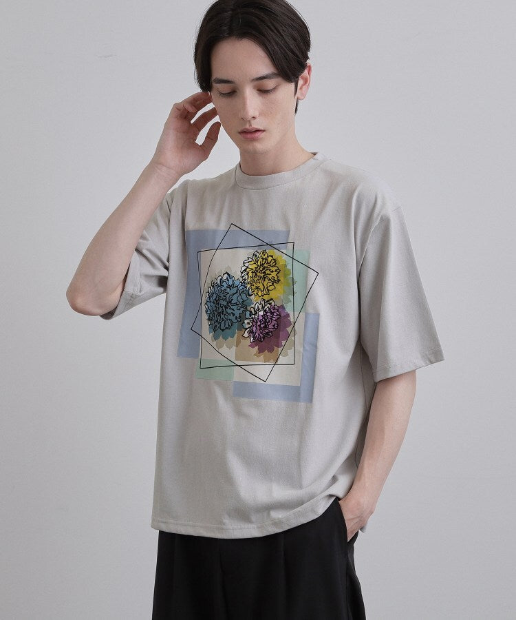 ティーケー タケオ キクチ tk.TAKEO KIKUCHI フラワープリントTシャツ （ブラック(019)） ブラック(019)
