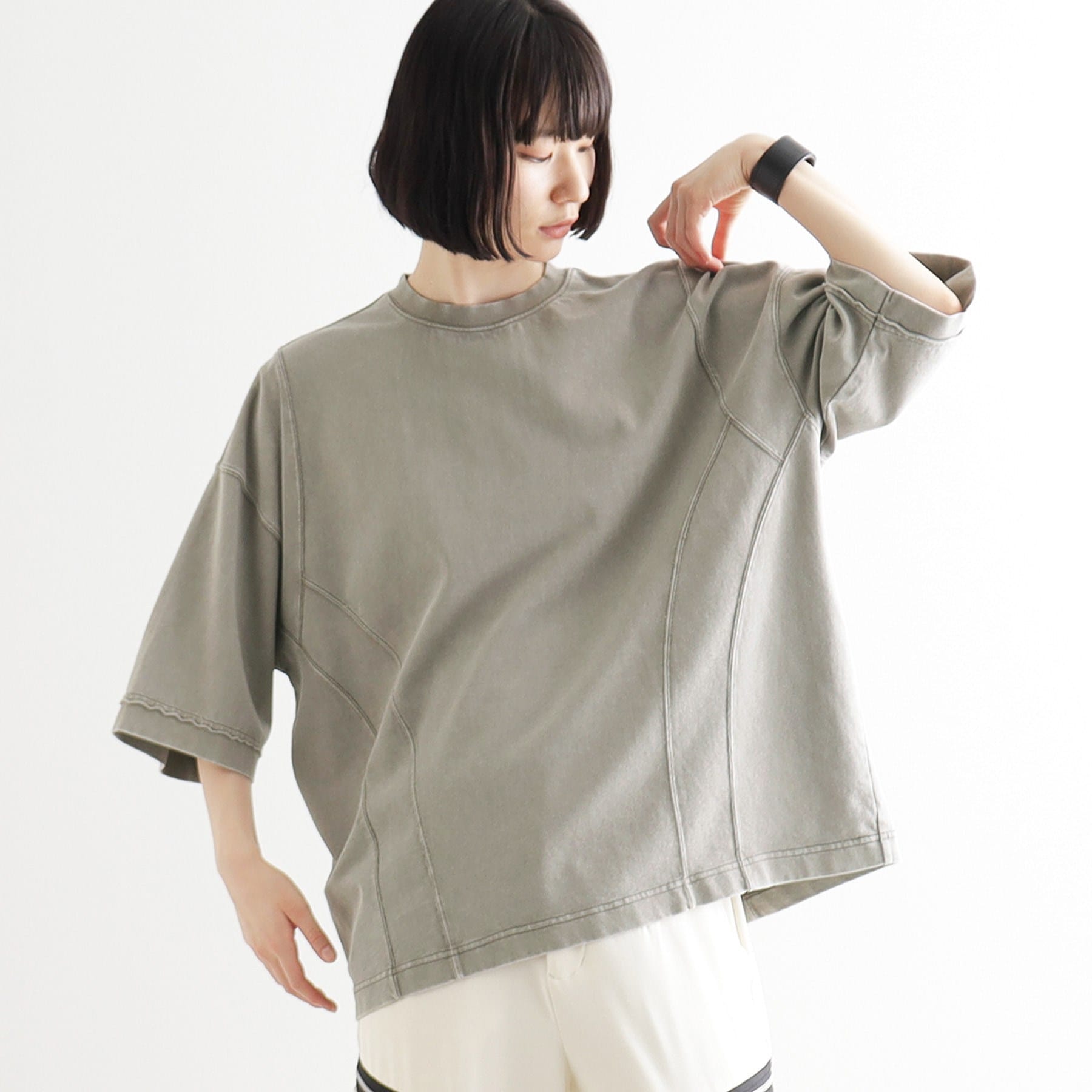 ティーケー タケオ キクチ tk.TAKEO KIKUCHI ビンテージクロップドTシャツ （ブラック(019)） ブラック(019)