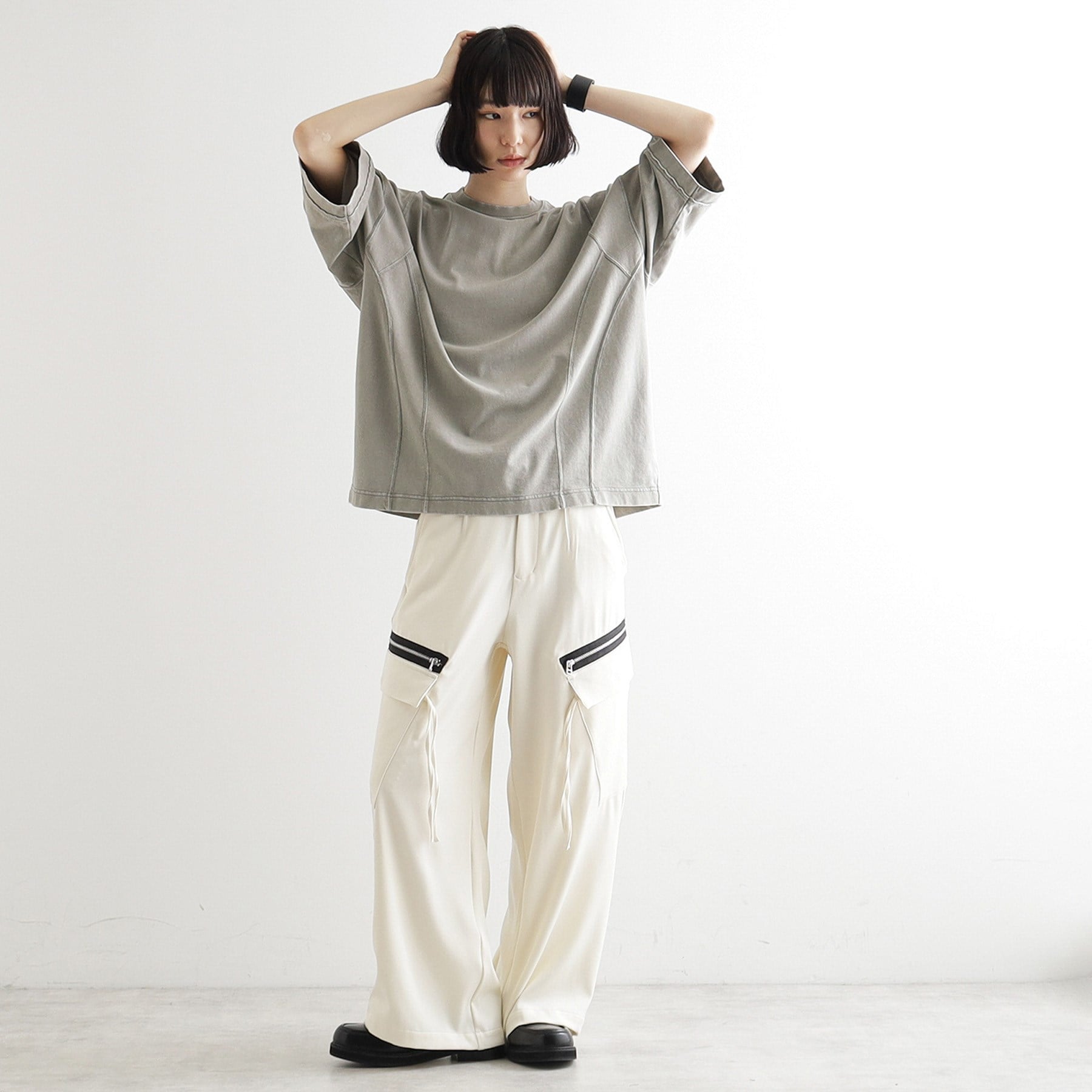 ティーケー タケオ キクチ tk.TAKEO KIKUCHI ビンテージクロップドTシャツ （ブラック(019)） ブラック(019)