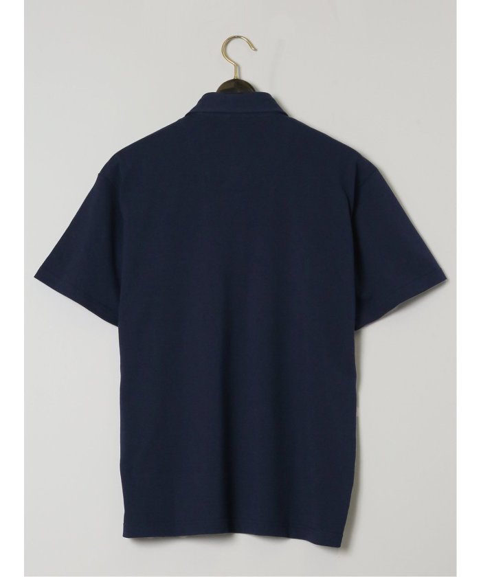 【大きいサイズ】ジム/GIM 鹿の子 ワイドカラー半袖ポロシャツ （ダルブルー） メンズ Tシャツ カットソー カジュアル インナー トップス ギフト プレゼント ダルブルー