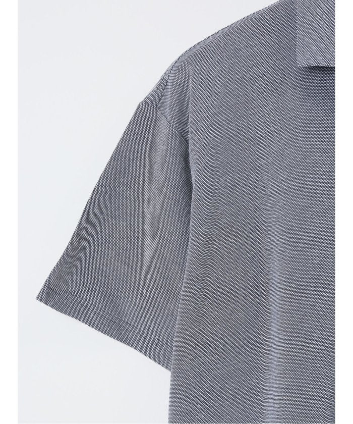 【大きいサイズ】ジム/GIM 鹿の子 ワイドカラー半袖ポロシャツ （ダルブルー） メンズ Tシャツ カットソー カジュアル インナー トップス ギフト プレゼント ダルブルー