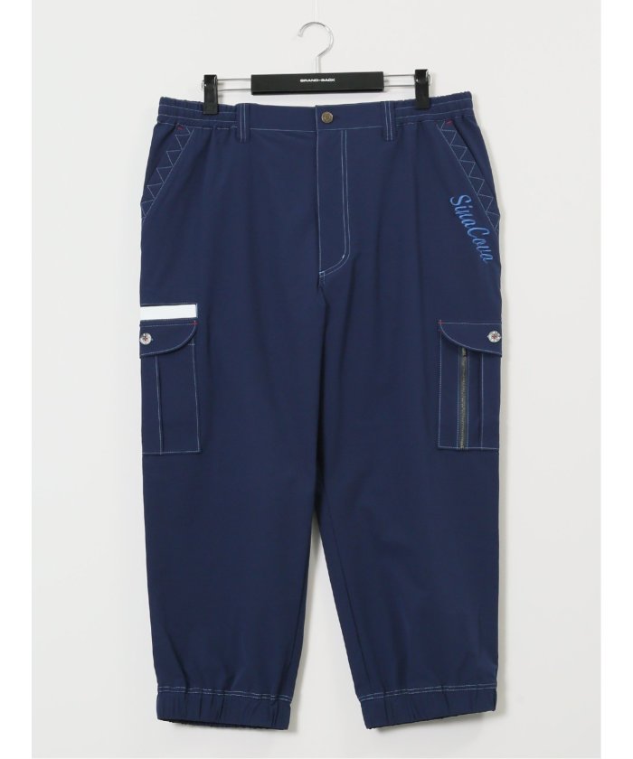 【大きいサイズ】シナコバ/SINA COVA ストレッチ 8分丈カーゴパンツ （紺） メンズ パンツ ボトム ストレッチ カジュアル ビジネス 通勤 仕事 紺