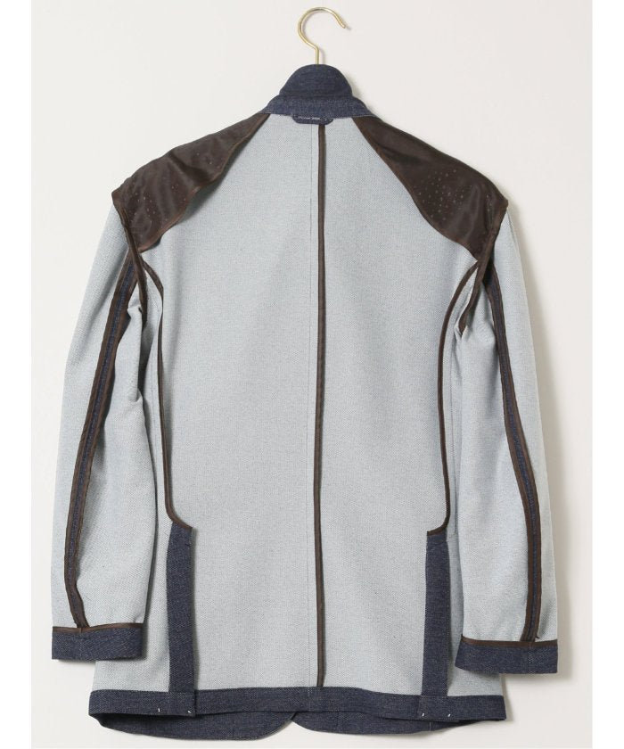 グランバック GRAND-BACK 【大きいサイズ】グランバック/GRAND-BACK ストレッチジャージ インディゴ 2ボタンジャケット(セットアップ可能) （青） 青