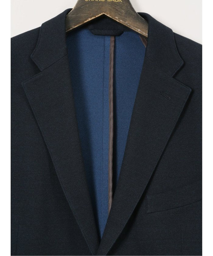 グランバック GRAND-BACK 【大きいサイズ】グランバック/GRAND-BACK ストレッチジャージ インディゴ 2ボタンジャケット(セットアップ可能) （青） 青