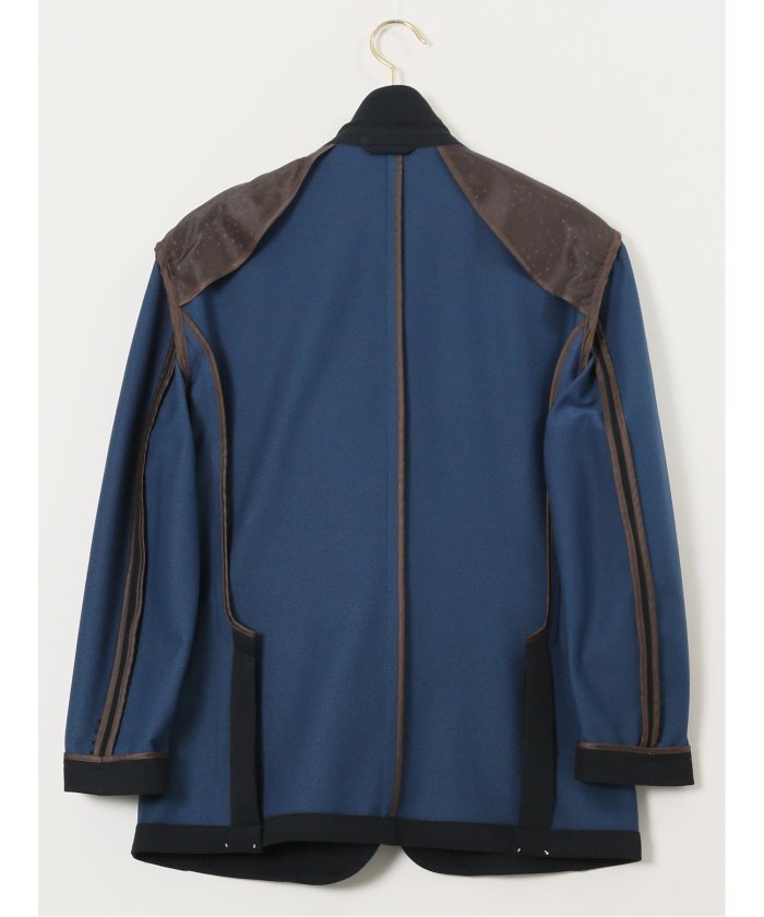 グランバック GRAND-BACK 【大きいサイズ】グランバック/GRAND-BACK ストレッチジャージ インディゴ 2ボタンジャケット(セットアップ可能) （青） 青