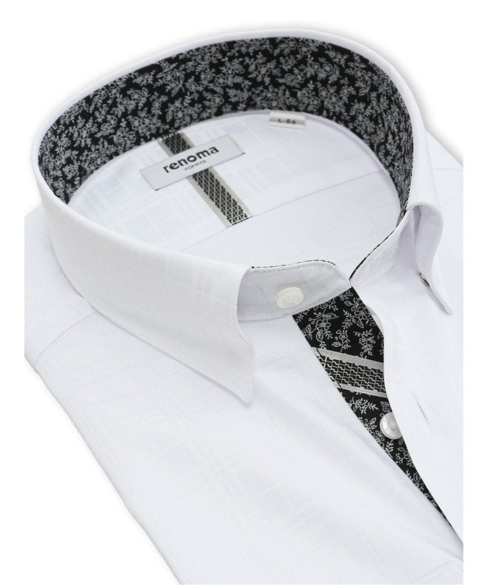 グランバック GRAND-BACK 【大きいサイズ】レノマオム/renoma HOMME 形態安定 スナップダウン長袖シャツ （白） 白