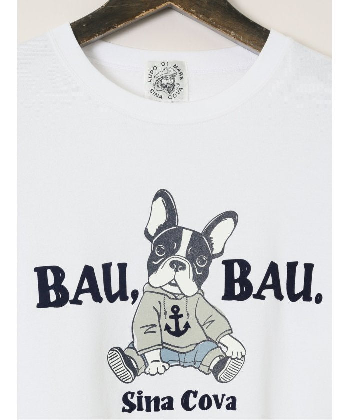 グランバック GRAND-BACK 【大きいサイズ】シナコバ/SINA COVA 綿天竺 BAUBAU クルーネック長袖Tシャツ （紺） 紺