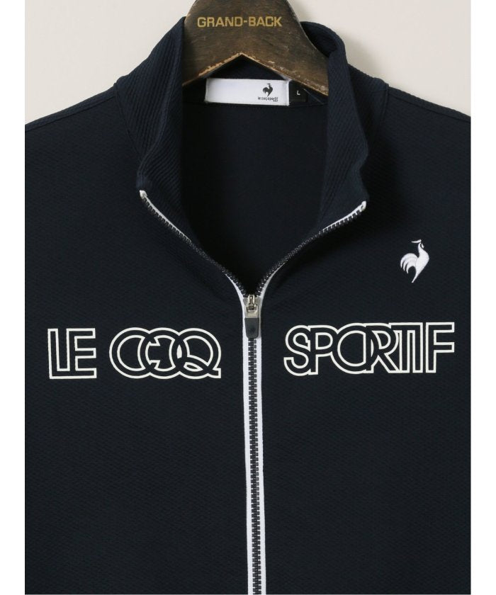 グランバック GRAND-BACK 【大きいサイズ】ルコックスポルティフ ゴルフ/le coq sportif GOLF 袖ディタッチャブル 2WAYジャケット （紺） 紺