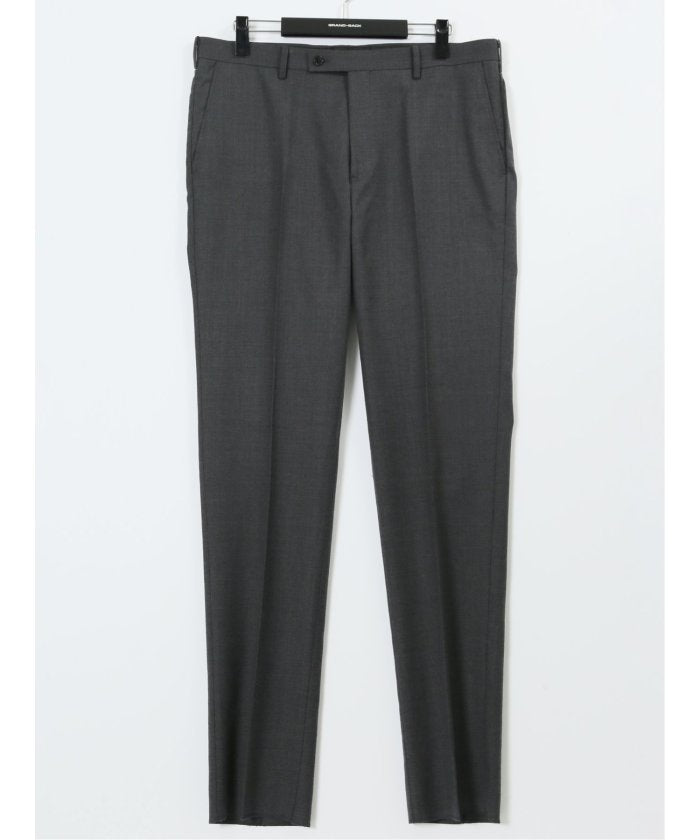 グランバック GRAND-BACK 【大きいサイズ】ヴィットリオヴェネト/VITTORIO VENETO ウォッシャブル ウール混 ノータックスラックス （グレー） グレー