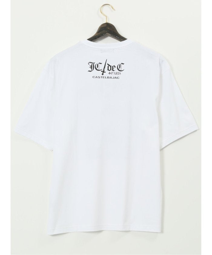 グランバック GRAND-BACK 【大きいサイズ】カステルバジャック/CASTELBAJAC 綿天竺 パイレーツ クルー 半袖 Tシャツ （黒） 黒