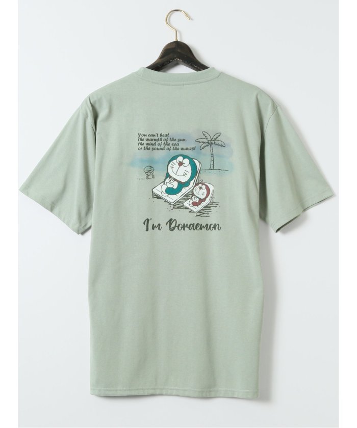 グランバック GRAND-BACK 【大きいサイズ】ドラえもん/ジャイアン 吸水速乾 クルーネック 半袖Tシャツ （黄） 黄