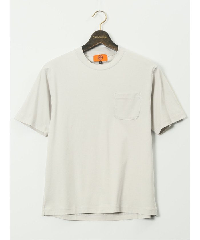 グランバック GRAND-BACK 【大きいサイズ】ジーステージ/G-stage 接触冷感 クルーネック 半袖 Tシャツ （ライトグレー） ライトグレー
