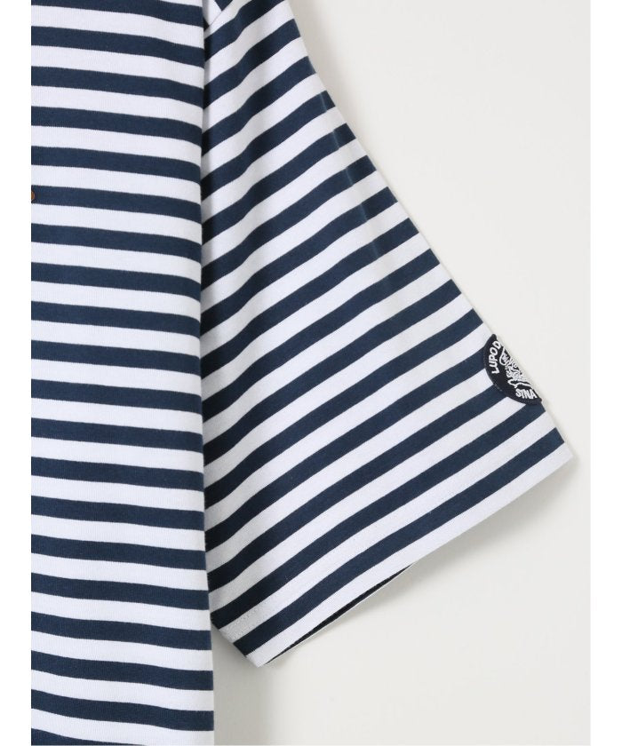グランバック GRAND-BACK 【大きいサイズ】アウトドアプロダクツ/OUTDOOR PRODUCTS 度詰 天竺 ボーダー クルー 半袖 Tシャツ （青） 青