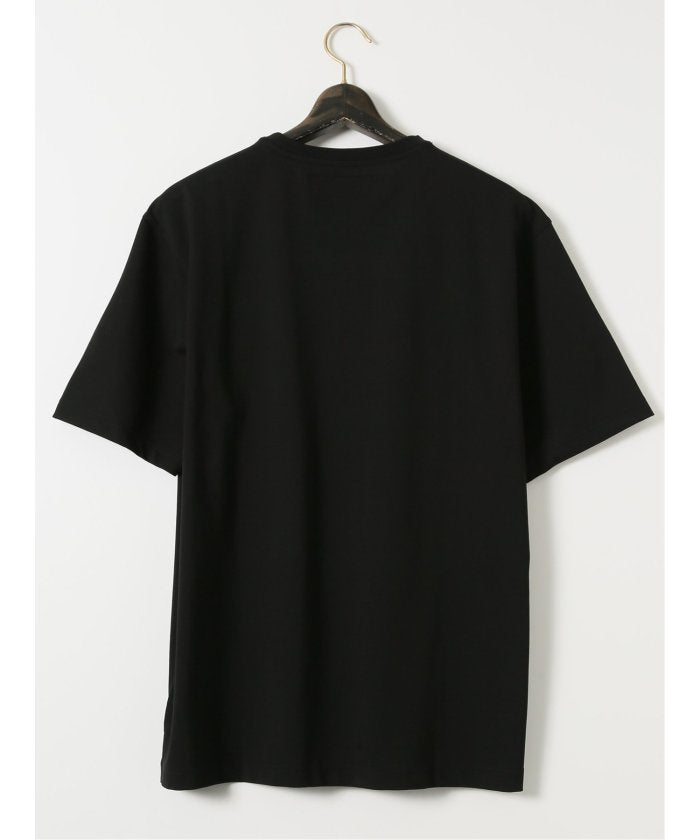 グランバック GRAND-BACK 【大きいサイズ】カステルバジャック/CASTELBAJAC 綿混 ストレッチ プリント クルー 半袖 Tシャツ （黒） 黒