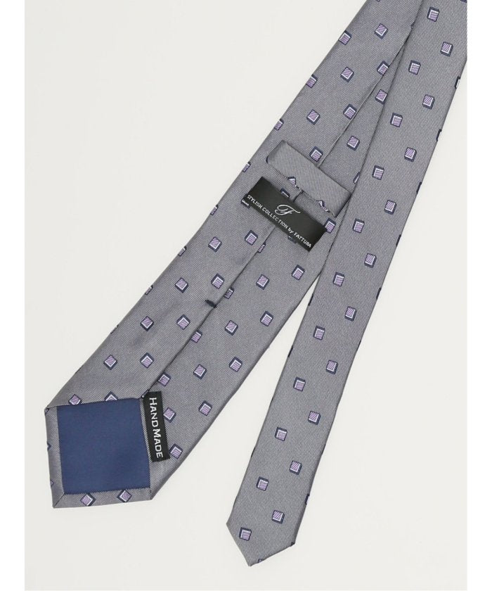 ファットゥーラ/FATTURA シルク撥水加工 レギュラータイ 8.0cm幅 （グレー） グレー