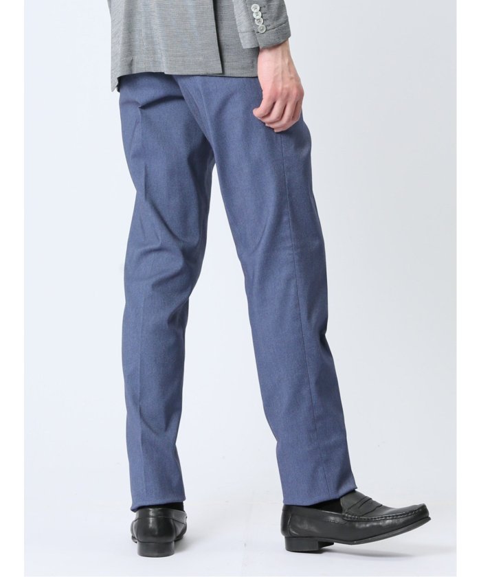 エムエフエディトリアル m.f.editorial スーパーストレッチ スリムフィット ノータックスラックス カルゼブルー メンズ パンツ ボトム ストレッチ 伸びる カジュアル ビジネス 通勤 仕事