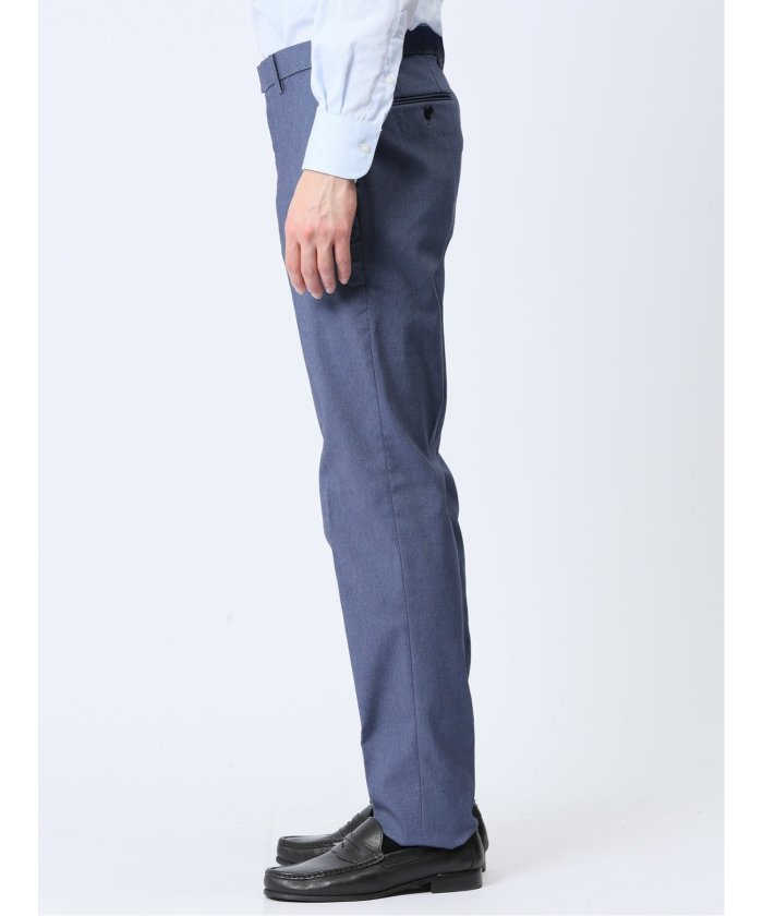 エムエフエディトリアル m.f.editorial スーパーストレッチ スリムフィット ノータックスラックス カルゼブルー メンズ パンツ ボトム ストレッチ 伸びる カジュアル ビジネス 通勤 仕事