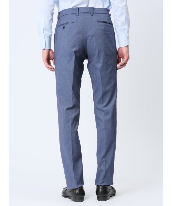 エムエフエディトリアル m.f.editorial スーパーストレッチ スリムフィット ノータックスラックス カルゼブルー メンズ パンツ ボトム ストレッチ 伸びる カジュアル ビジネス 通勤 仕事