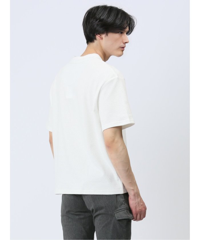 エムエフエディトリアル m.f.editorial ふくれカルゼ Vネック半袖Tシャツ メンズ Tシャツ カットソー カジュアル インナー トップス ギフト プレゼント （白） 白