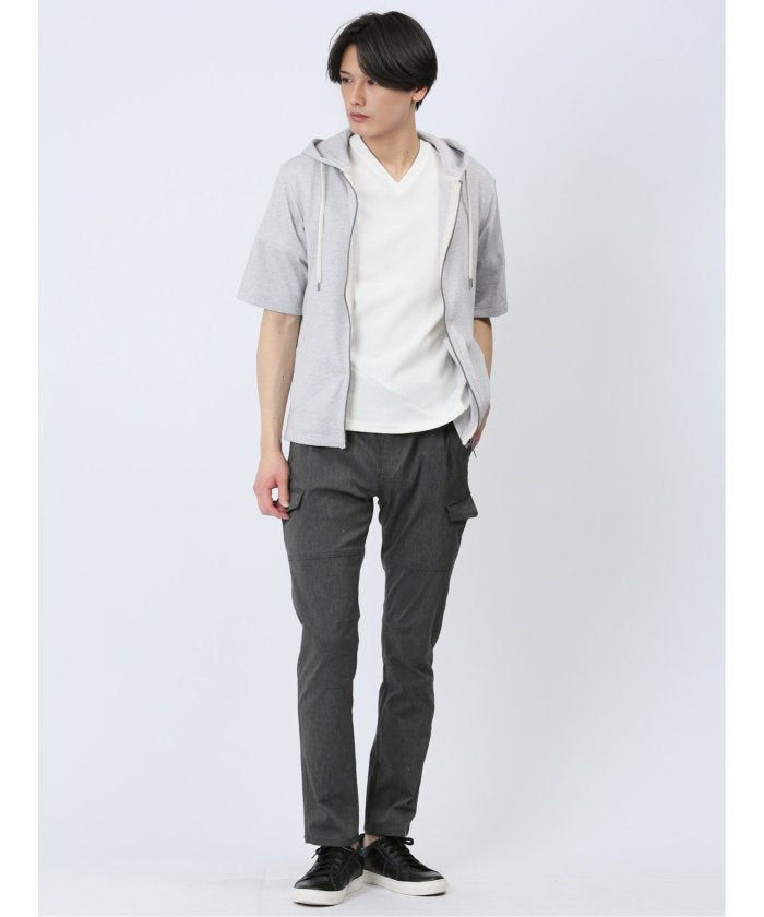 エムエフエディトリアル m.f.editorial ふくれカルゼ Vネック半袖Tシャツ メンズ Tシャツ カットソー カジュアル インナー トップス ギフト プレゼント （白） 白
