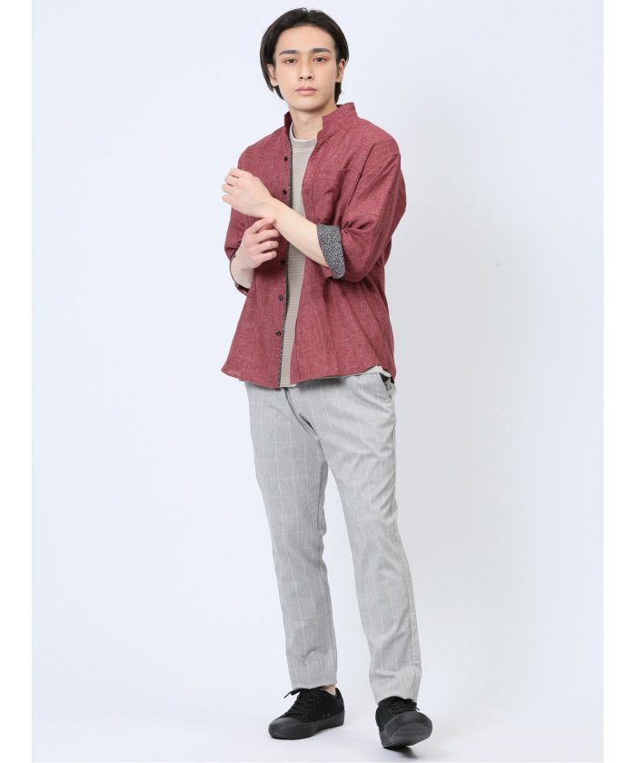 エムエフエディトリアル m.f.editorial ポップコーンボーダー フェイククルーネック半袖Tシャツ メンズ Tシャツ カットソー カジュアル インナー トップス ギフト プレゼント （ライトグレー） ライトグレー