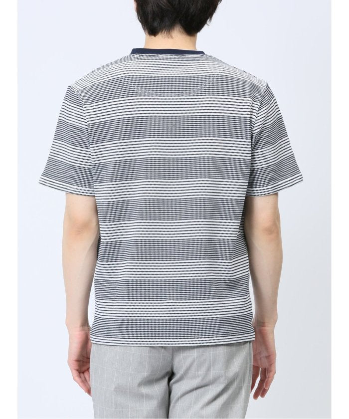エムエフエディトリアル m.f.editorial ポップコーンボーダー フェイククルーネック半袖Tシャツ メンズ Tシャツ カットソー カジュアル インナー トップス ギフト プレゼント （ライトグレー） ライトグレー