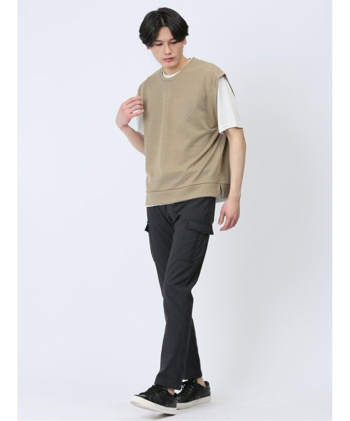 エムエフエディトリアル m.f.editorial クルーネックベスト&半袖Tシャツ アンサンブル メンズ Tシャツ カットソー カジュアル インナー トップス ギフト プレゼント （青） 青