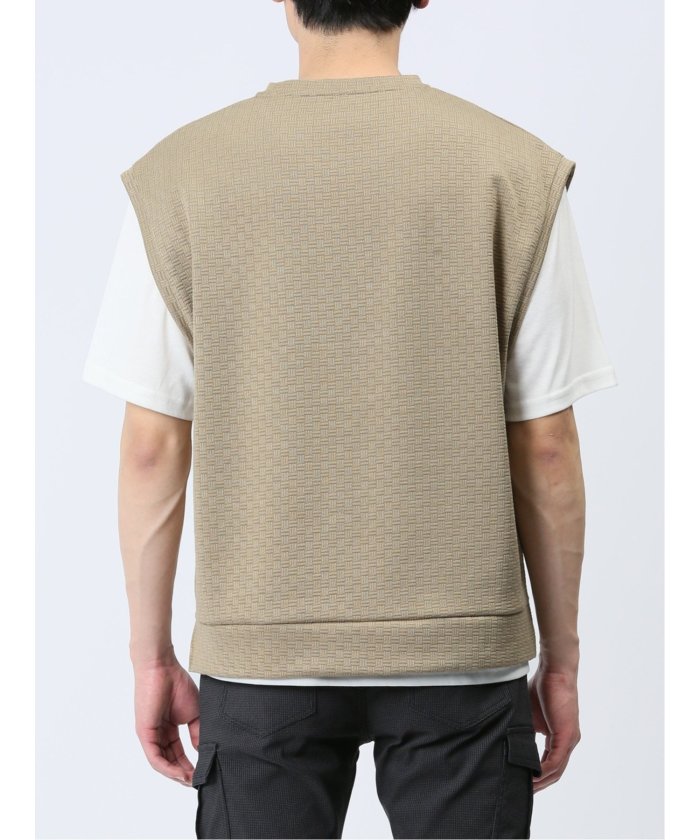 エムエフエディトリアル m.f.editorial クルーネックベスト&半袖Tシャツ アンサンブル メンズ Tシャツ カットソー カジュアル インナー トップス ギフト プレゼント （青） 青