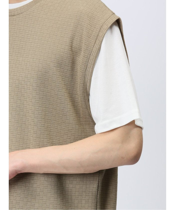 エムエフエディトリアル m.f.editorial クルーネックベスト&半袖Tシャツ アンサンブル メンズ Tシャツ カットソー カジュアル インナー トップス ギフト プレゼント （青） 青