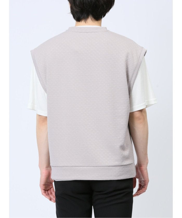 エムエフエディトリアル m.f.editorial クルーネックベスト&半袖Tシャツ アンサンブル メンズ Tシャツ カットソー カジュアル インナー トップス ギフト プレゼント （青） 青