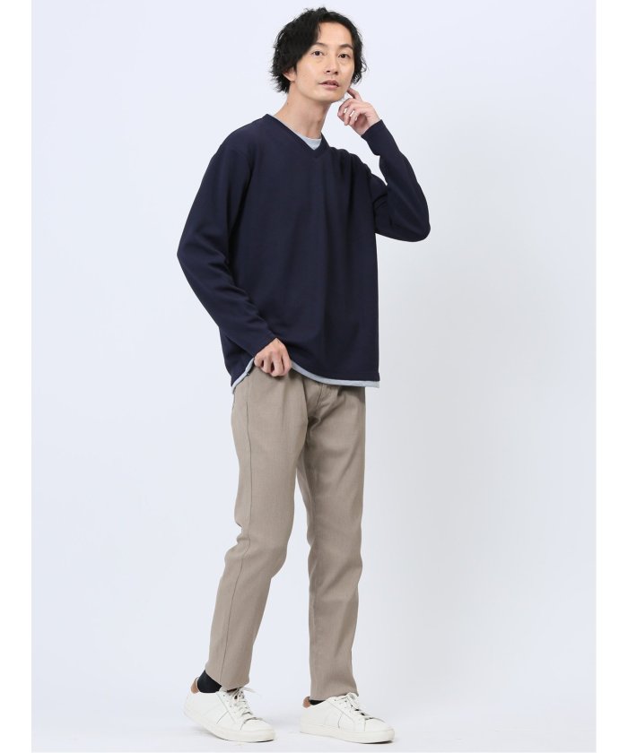 エムエフエディトリアル m.f.editorial クロスストレッチ スキニーパンツ ドビー （ベージュ） ベージュ