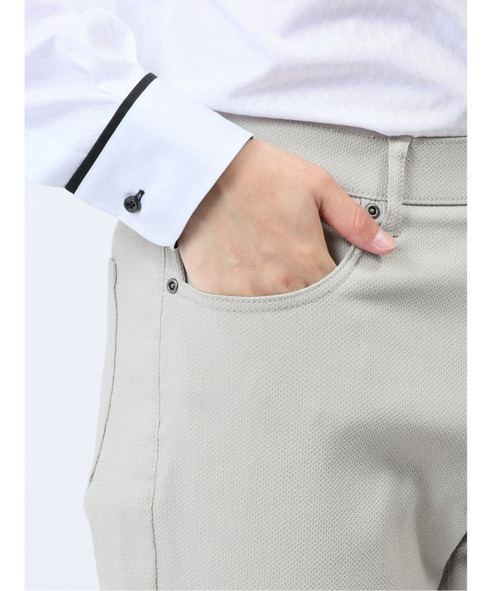 エムエフエディトリアル m.f.editorial クロスストレッチ スキニーパンツ ドビー （ベージュ） ベージュ