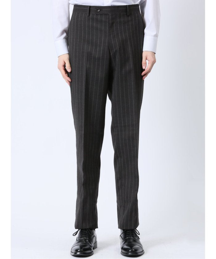 エムエフエディトリアル m.f.editorial ウール混 レギュラーフィット 2ボタン2ピーススーツ ストライプグレー （グレー） グレー