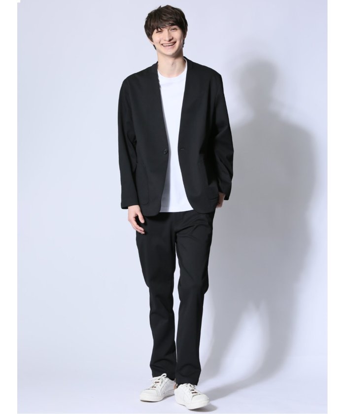 circle motion JERSEY スリムパンツ(セットアップ可能) （グレー） メンズ パンツ ボトム ストレッチ カジュアル ビジネス 通勤 仕事 グレー