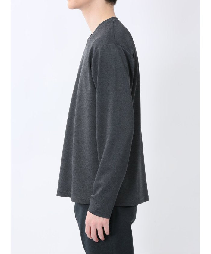 ノータベネ/NOTABENE メランジ鹿の子 Vネック長袖Tシャツ （グレー） メンズ Tシャツ カットソー カジュアル インナー トップス ギフト プレゼント グレー