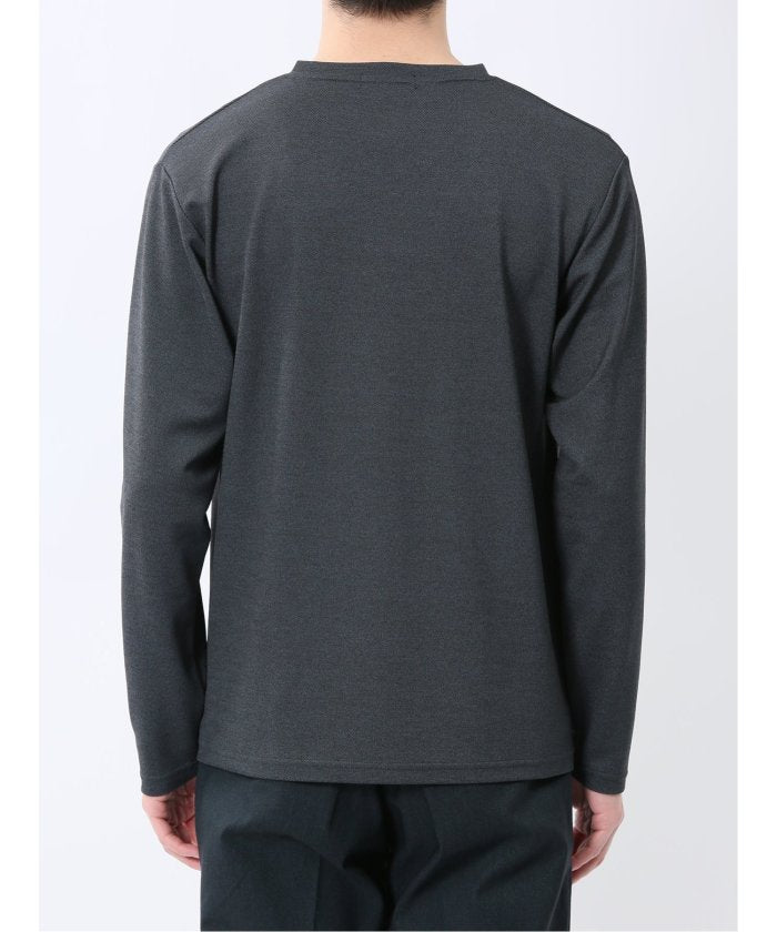 ノータベネ/NOTABENE メランジ鹿の子 Vネック長袖Tシャツ （グレー） メンズ Tシャツ カットソー カジュアル インナー トップス ギフト プレゼント グレー