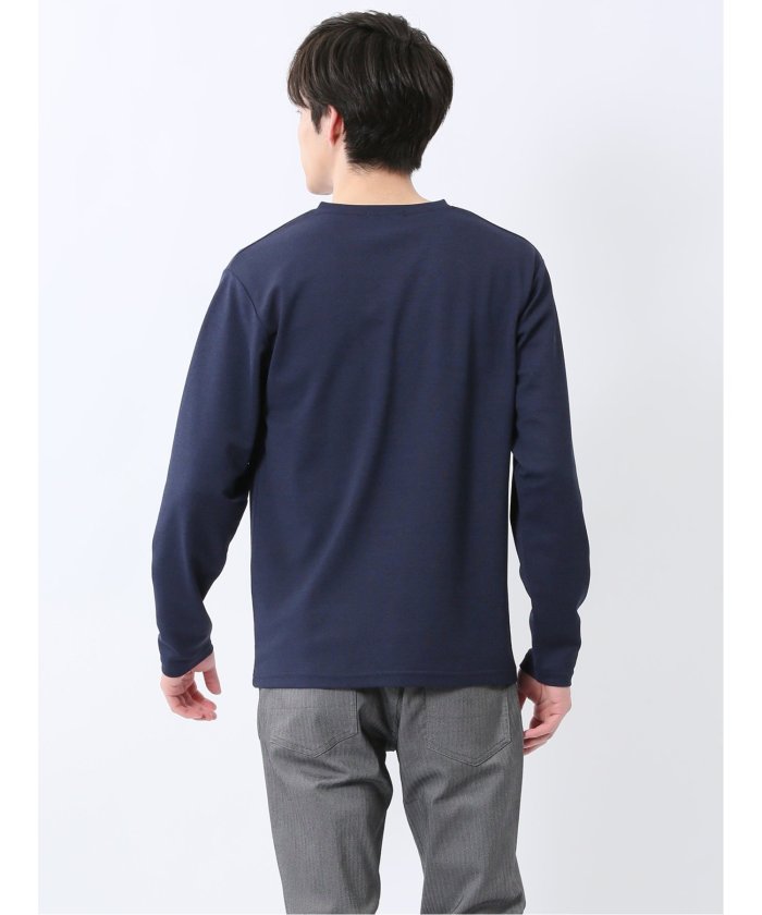 ノータベネ/NOTABENE メランジ鹿の子 Vネック長袖Tシャツ （グレー） メンズ Tシャツ カットソー カジュアル インナー トップス ギフト プレゼント グレー