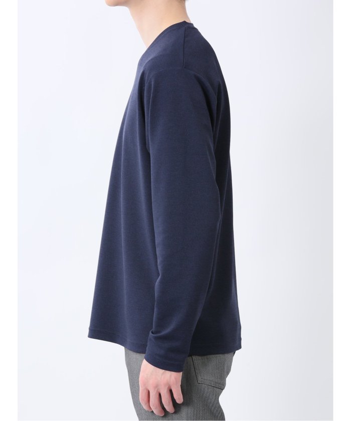 ノータベネ/NOTABENE メランジ鹿の子 Vネック長袖Tシャツ （グレー） メンズ Tシャツ カットソー カジュアル インナー トップス ギフト プレゼント グレー