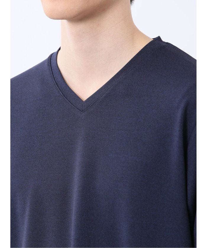 ノータベネ/NOTABENE メランジ鹿の子 Vネック長袖Tシャツ （グレー） メンズ Tシャツ カットソー カジュアル インナー トップス ギフト プレゼント グレー