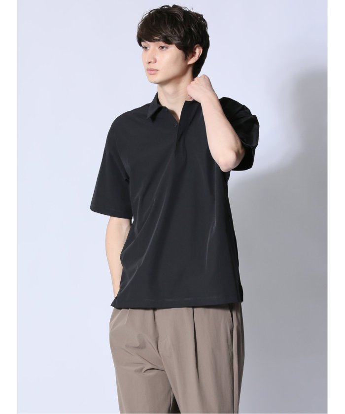 エムエフエディトリアル m.f.editorial circle motion NPU ポロシャツ(セットアップ可能) （黒） メンズ ポロシャツ カットソー ワイシャツ カジュアル インナー ビジネス ギフト プレゼント ゴルフ 通勤 仕事 黒